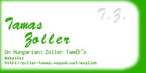 tamas zoller business card